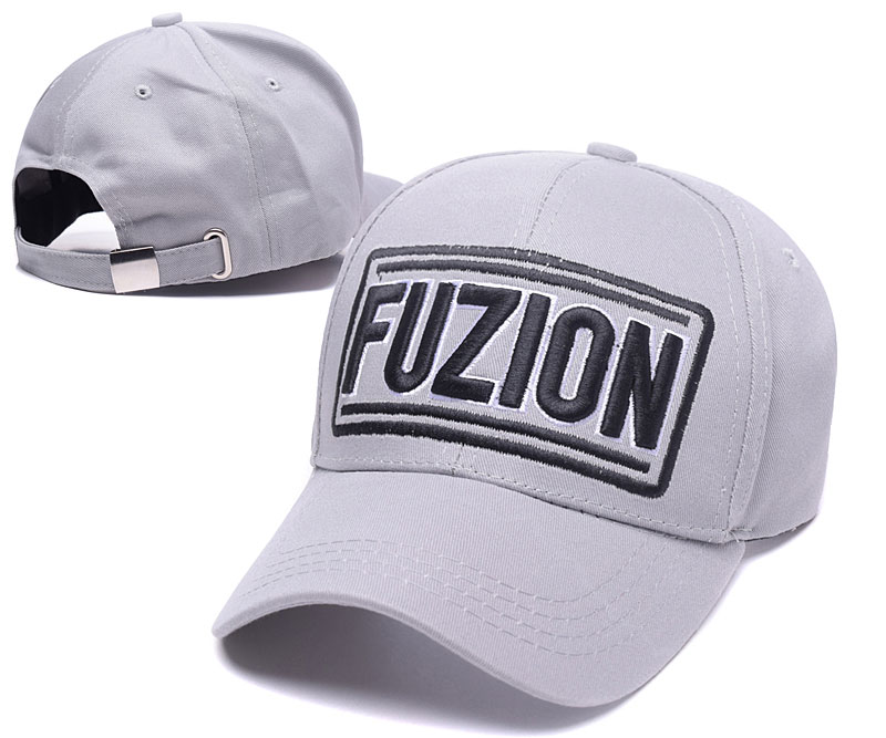 Fuzion Big Logo Gray Fashion Adjustable Peaked Hat SG