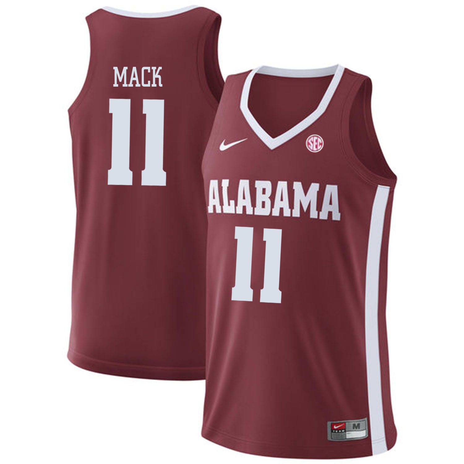 Alabama Crimson Tide 11 Tevin Mack Red College Basketball Jersey