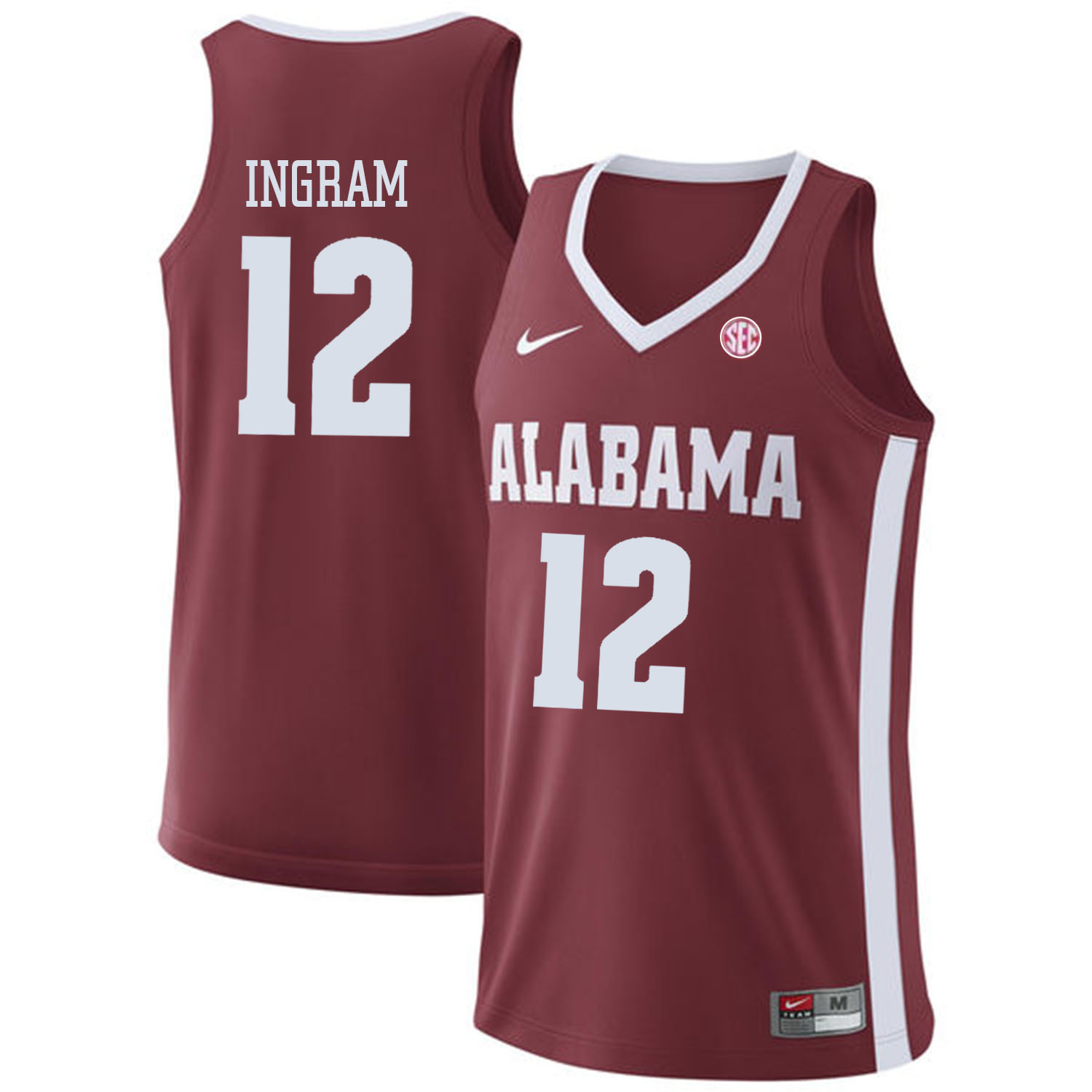 Alabama Crimson Tide 12 Dazon Ingram Red College Basketball Jersey