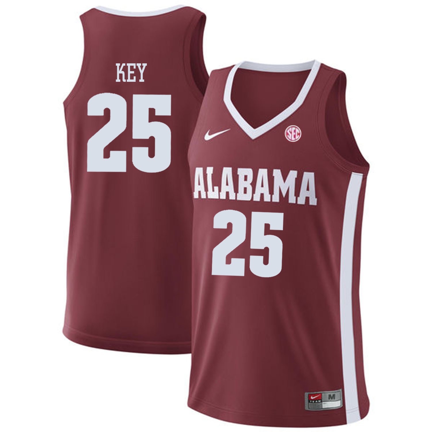 Alabama Crimson Tide 25 Braxton Key Red College Basketball Jersey