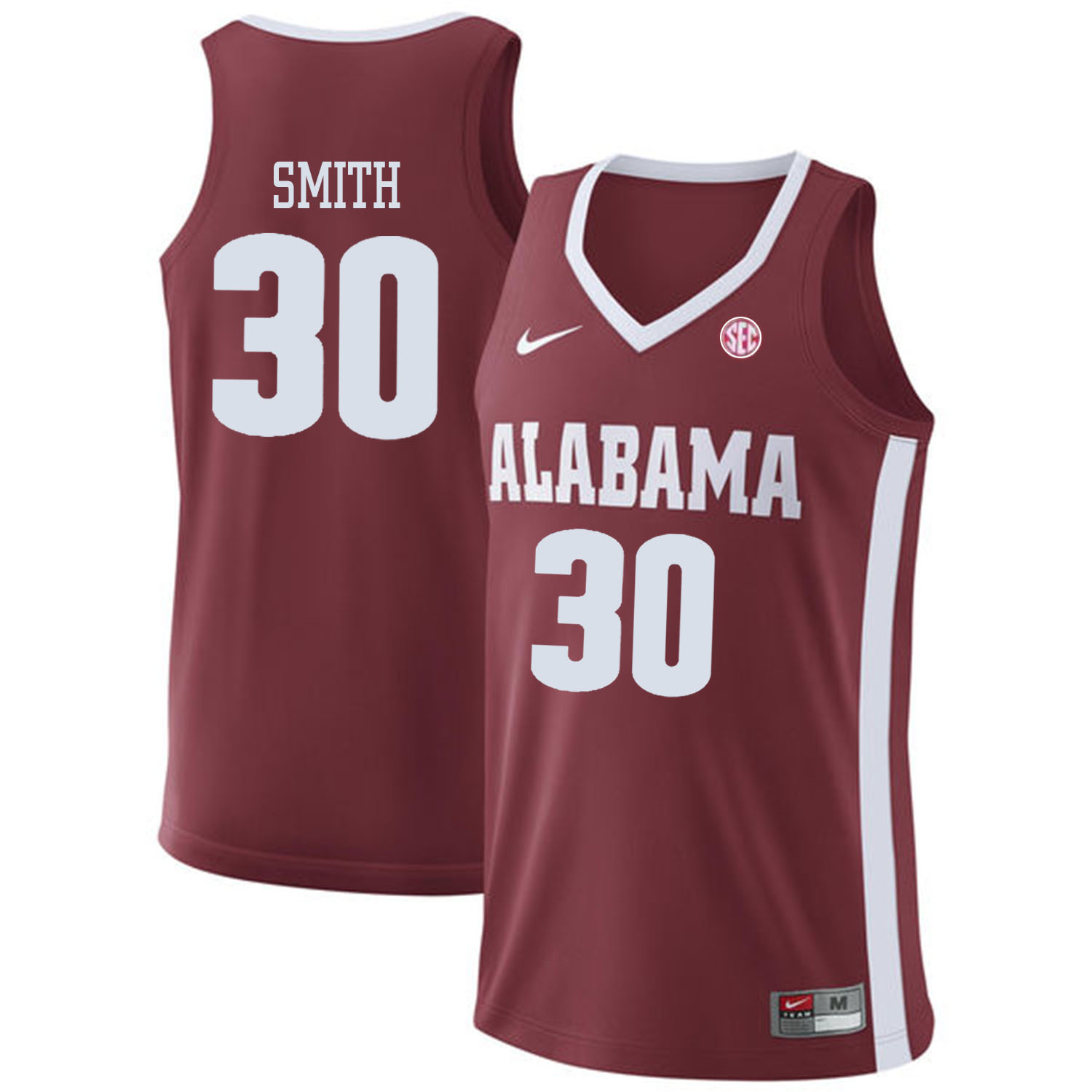 Alabama Crimson Tide 30 Galin Smith Red College Basketball Jersey