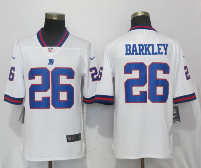 Nike Giants 26 Saquon Barkley White Youth Color Rush Limited Jersey