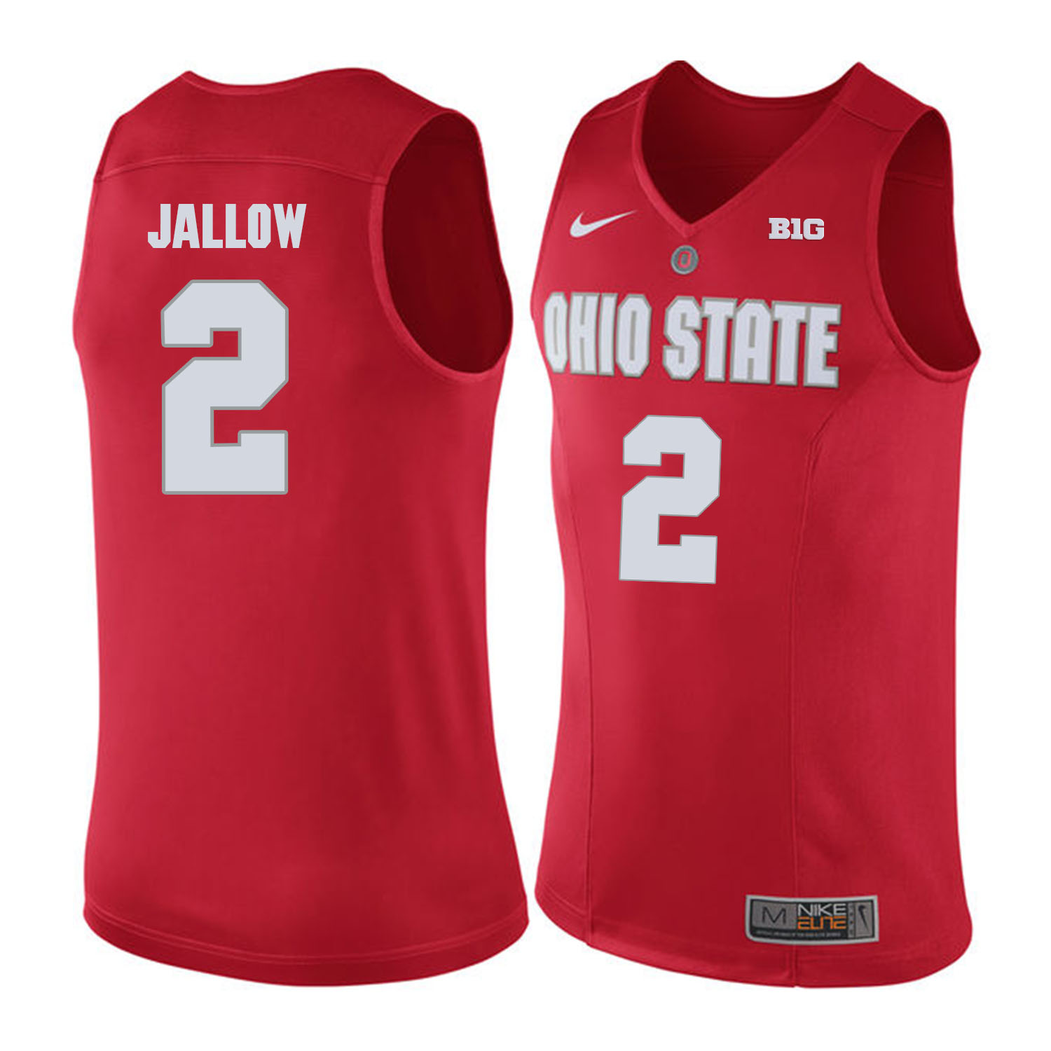 Ohio State Buckeyes 2 Mussa Jallow Red College Basketball Jersey