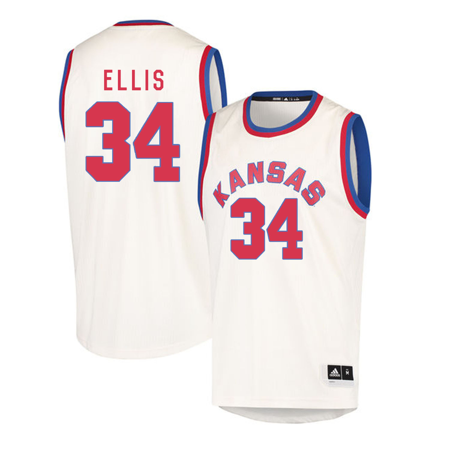 Kansas Jayhawks 34 Perry Ellis Cream Throwback College Basketball Jersey