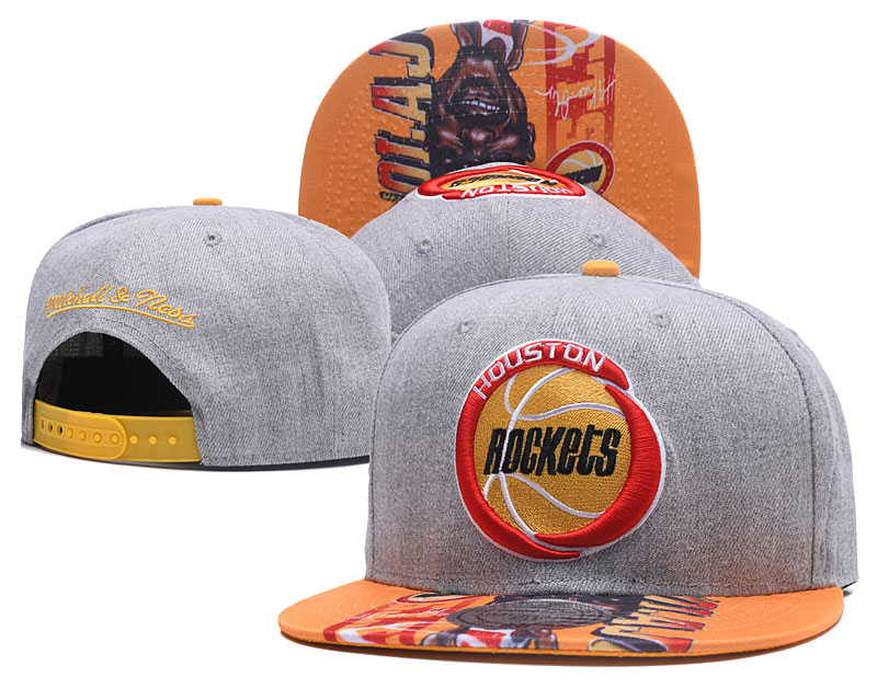 Rockets Team Logo Gray Adjustable Hat LH
