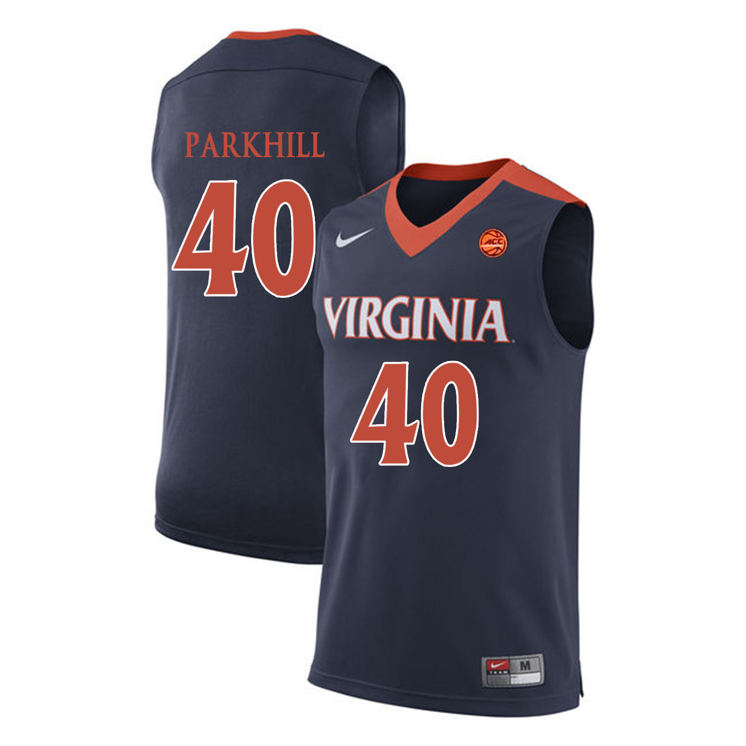 Virginia Cavaliers 40 Barry Parkhill Navy College Basketball Jersey