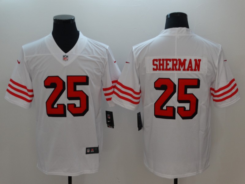 Nike 49ers 25 Richard Sherman White Color Rush Vapor Untouchable Limited Jersey