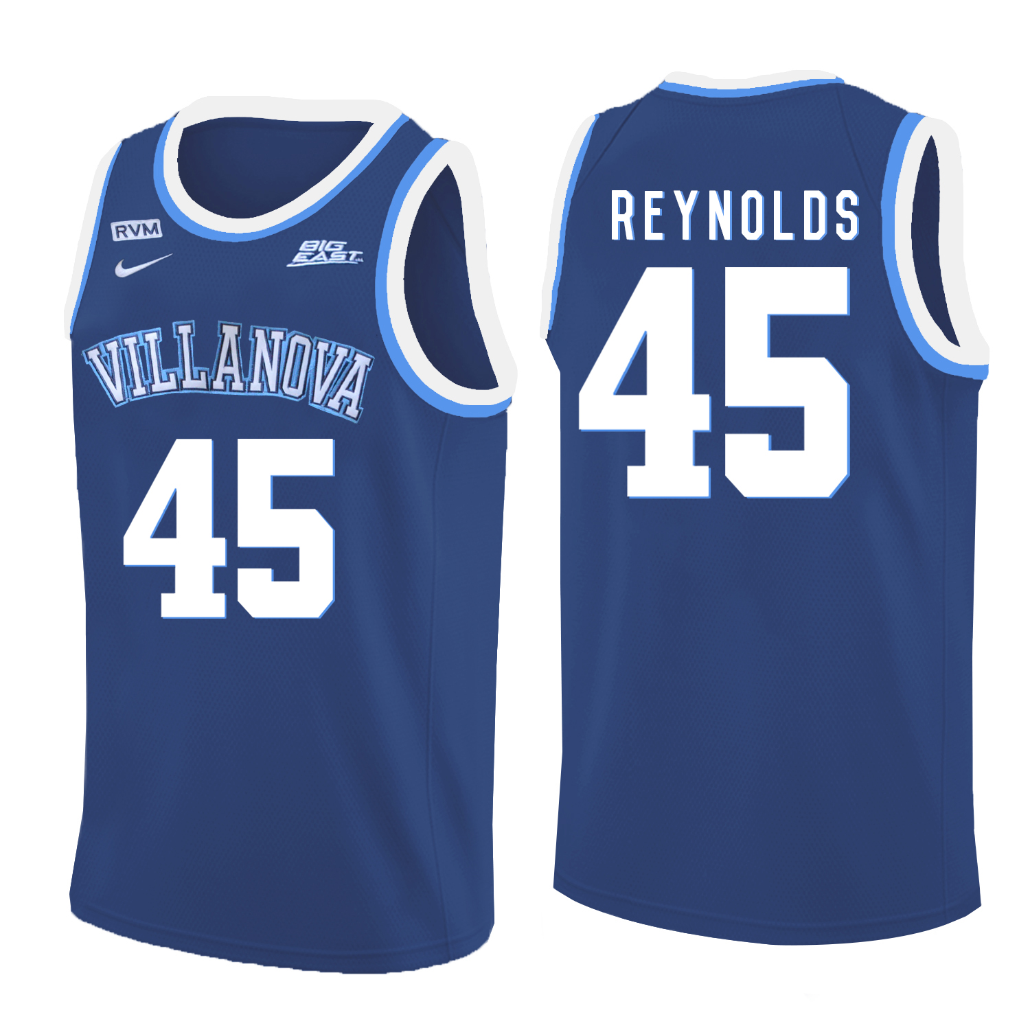 Villanova Wildcats 45 Darryl Reynolds Blue College Basketball Jersey