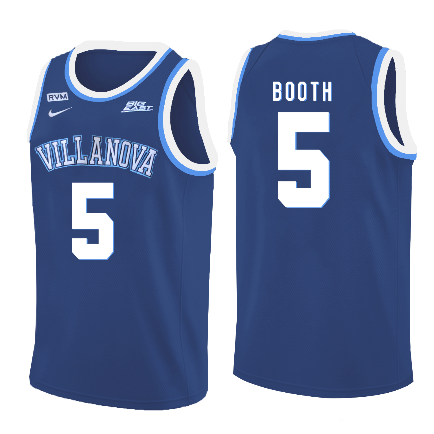 Villanova Wildcats 5 Phil Booth Blue College Basketball Jersey