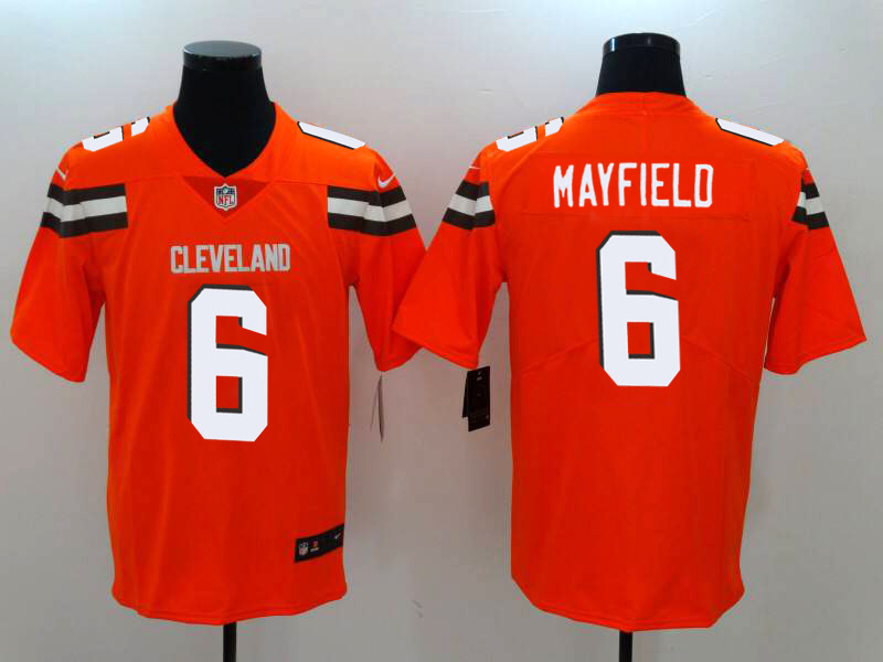 Nike Browns 6 Baker Mayfield Orange Youth Vapor Untouchable Limited Jersey