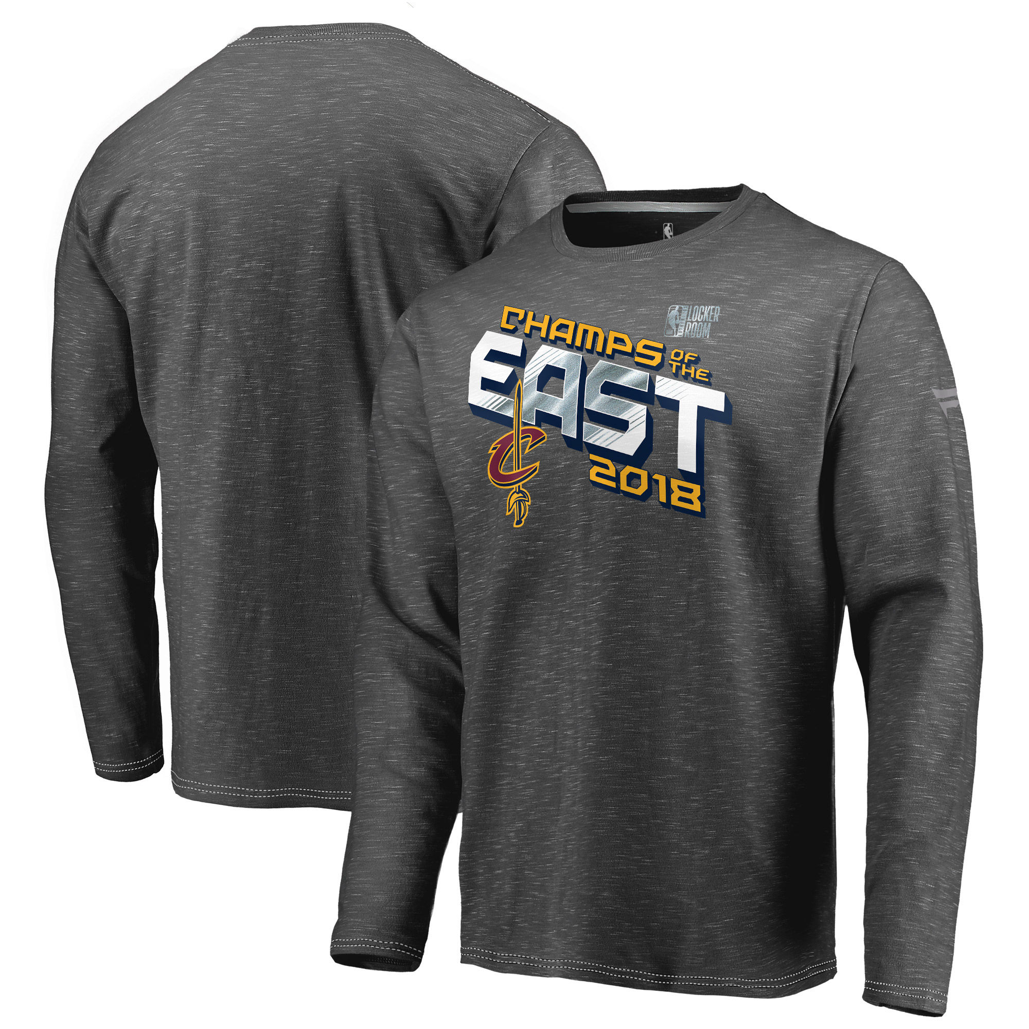 Cleveland Cavaliers Fanatics Branded 2018 Eastern Conference Champions Locker Room Long Sleeve T-Shirt Heather Charcoal