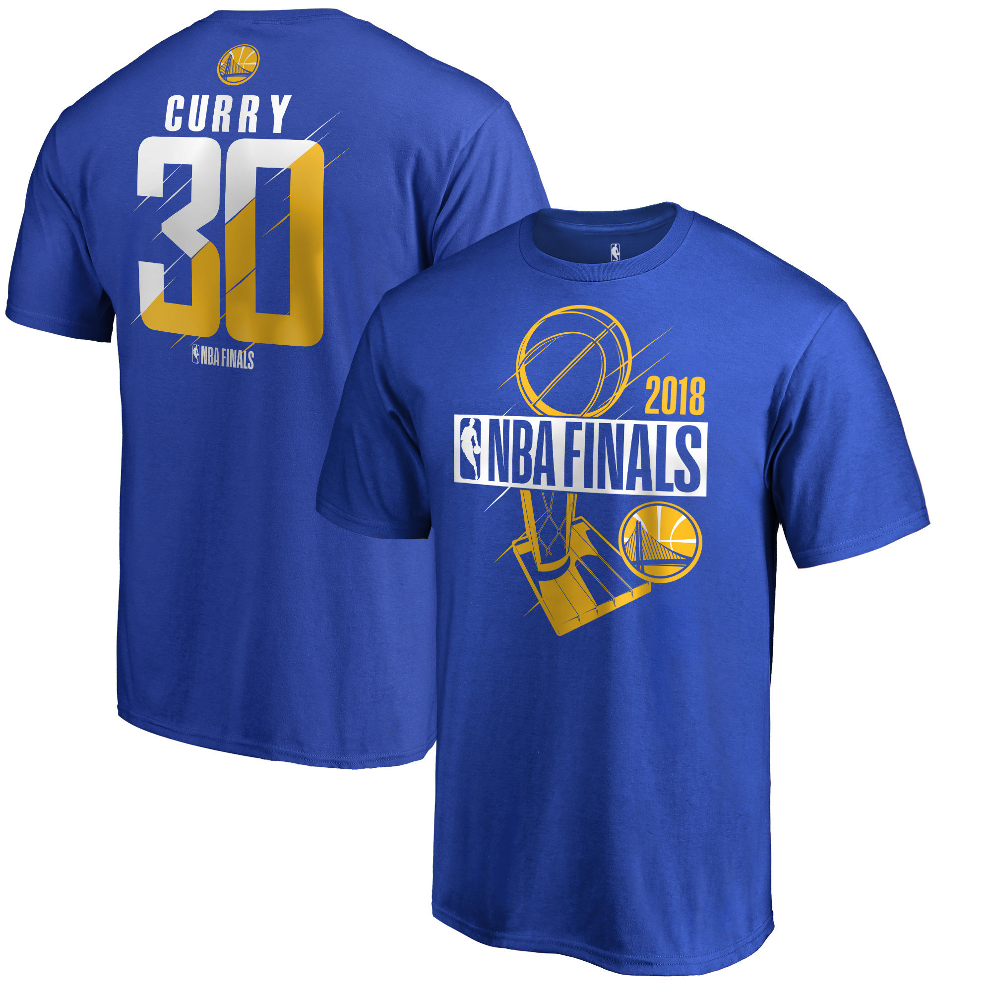 Golden State Warriors Stephen Curry Fanatics Branded 2018 NBA Finals Bound Player Name & Number T-Shirt Royal