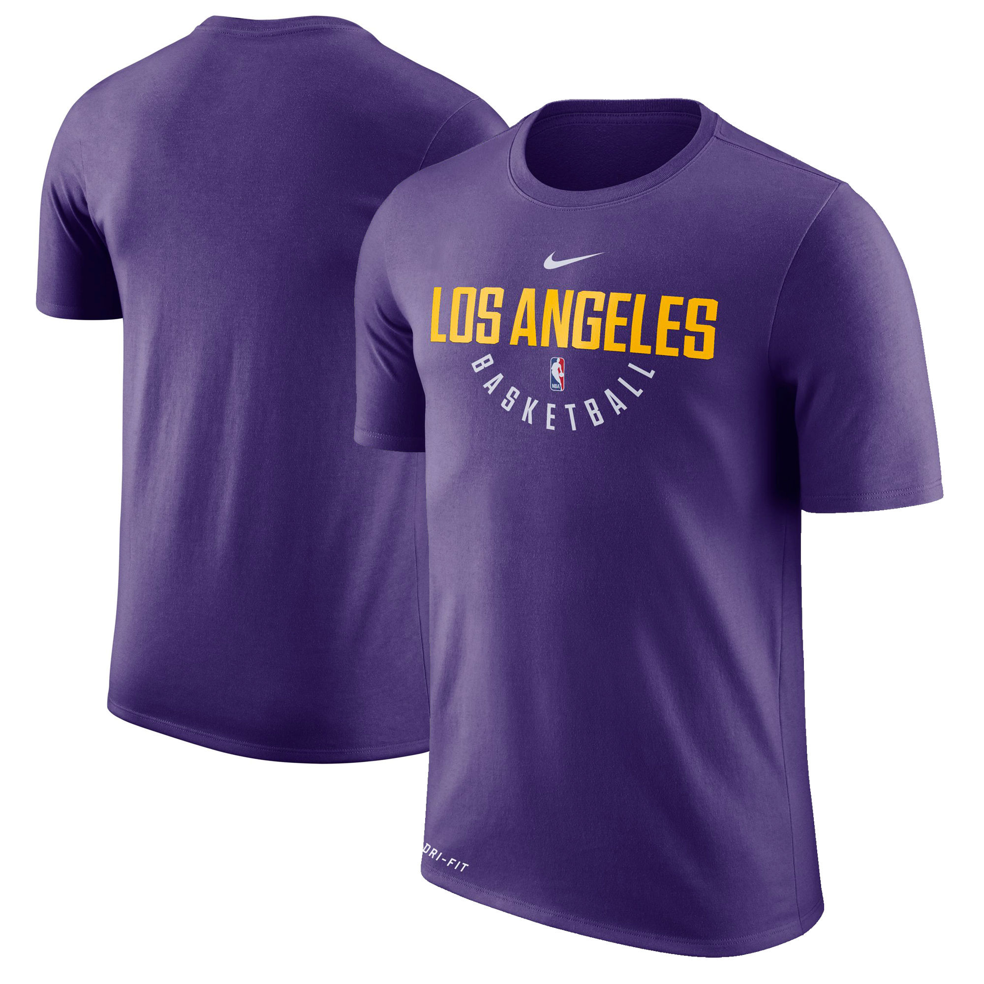 Los Angeles Lakers Purple Nike Practice Performance T-Shirt