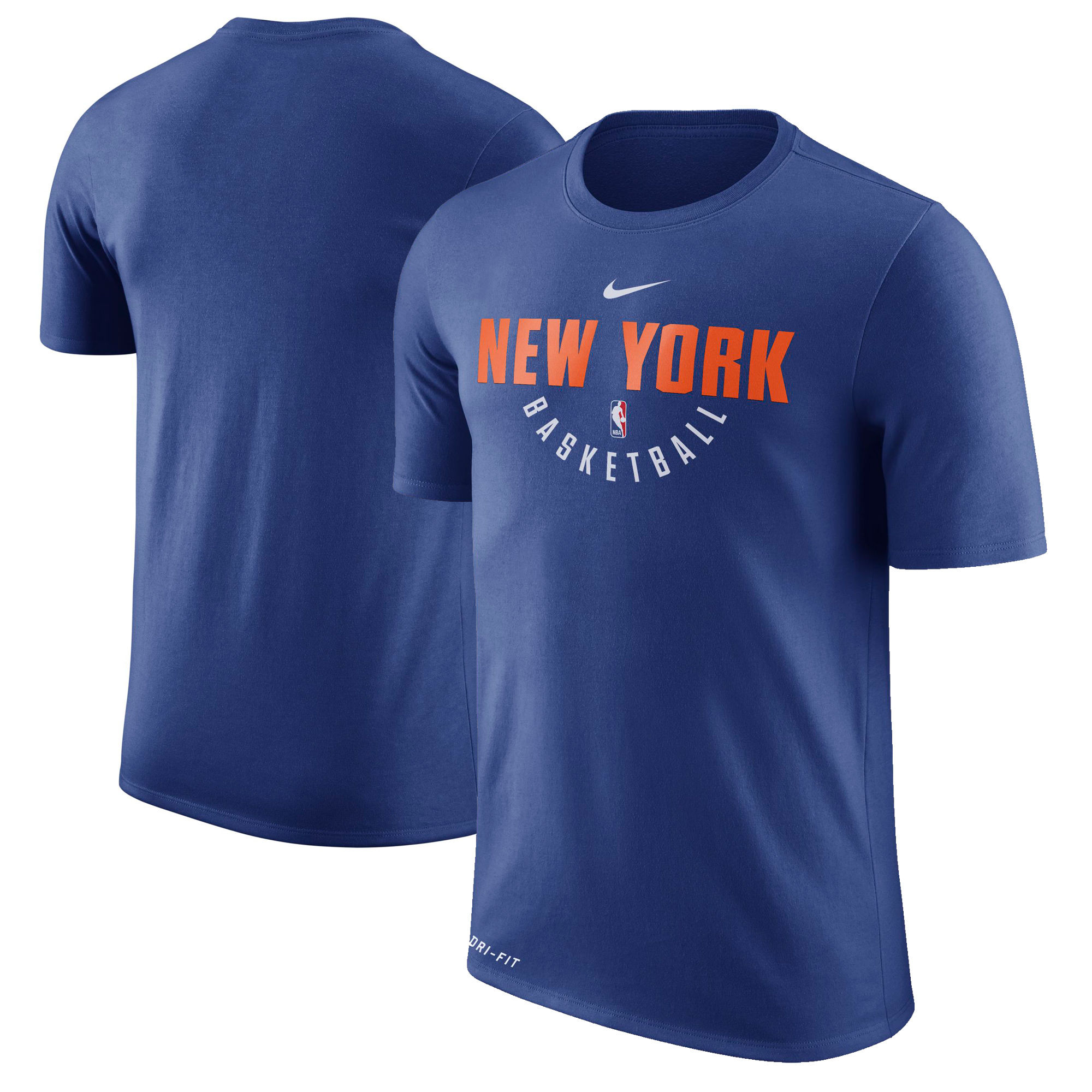 New York Knicks Nike Blue Practice Performance T-Shirt