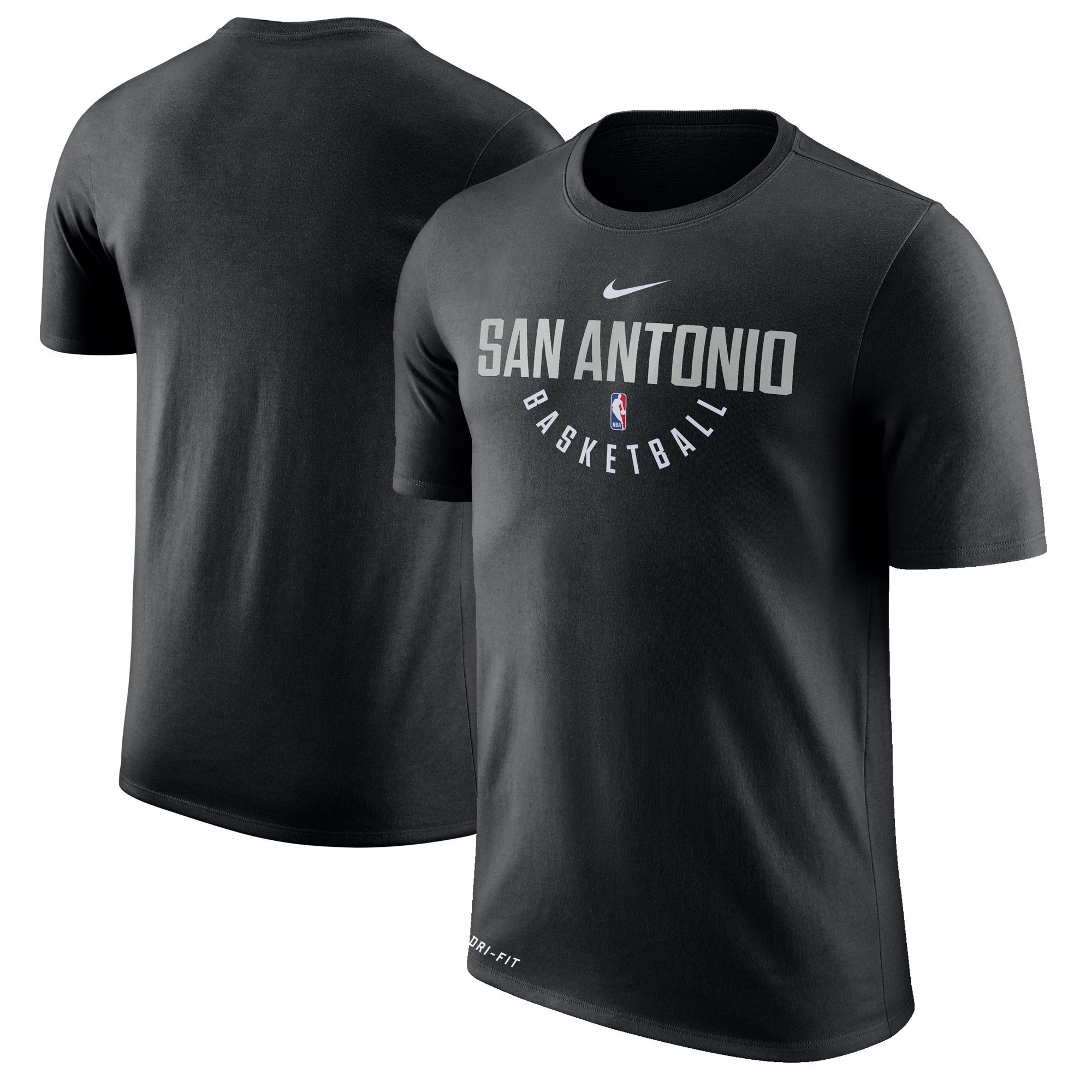 San Antonio Spurs Black Nike Practice Performance T-Shirt
