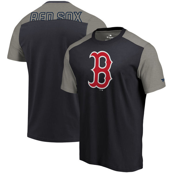 Boston Red Sox Fanatics Branded Big & Tall Iconic T-Shirt Navy & Gray