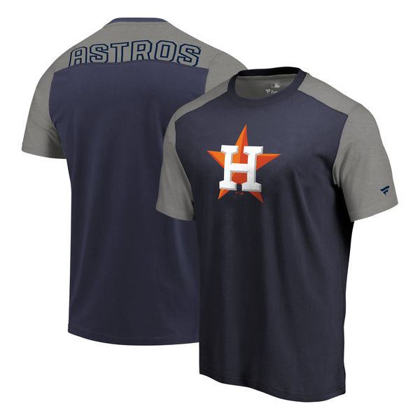 Houston Astros Fanatics Branded Big & Tall Iconic T-Shirt Navy & Gray