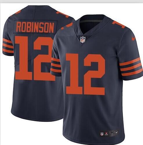 Nike Bears 12 Allen Robinson Navy Throwback Youth Vapor Untouchable Limited Jersey