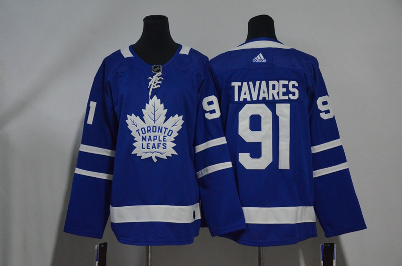 Maple Leafs 91 John Tavares Blue Women Adidas Jersey