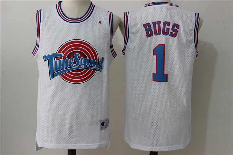 Tune Squad 1 "Bugs" White Stitched Movie Jersey