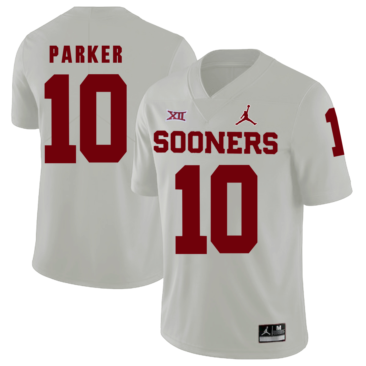 Oklahoma Sooners 10 Steven Parker White College Football Jersey