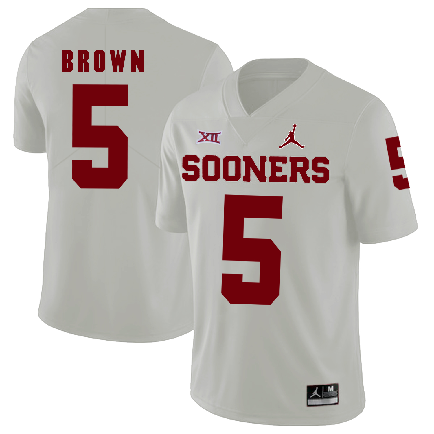 Oklahoma Sooners 5 Marquise Brown White College Football Jersey