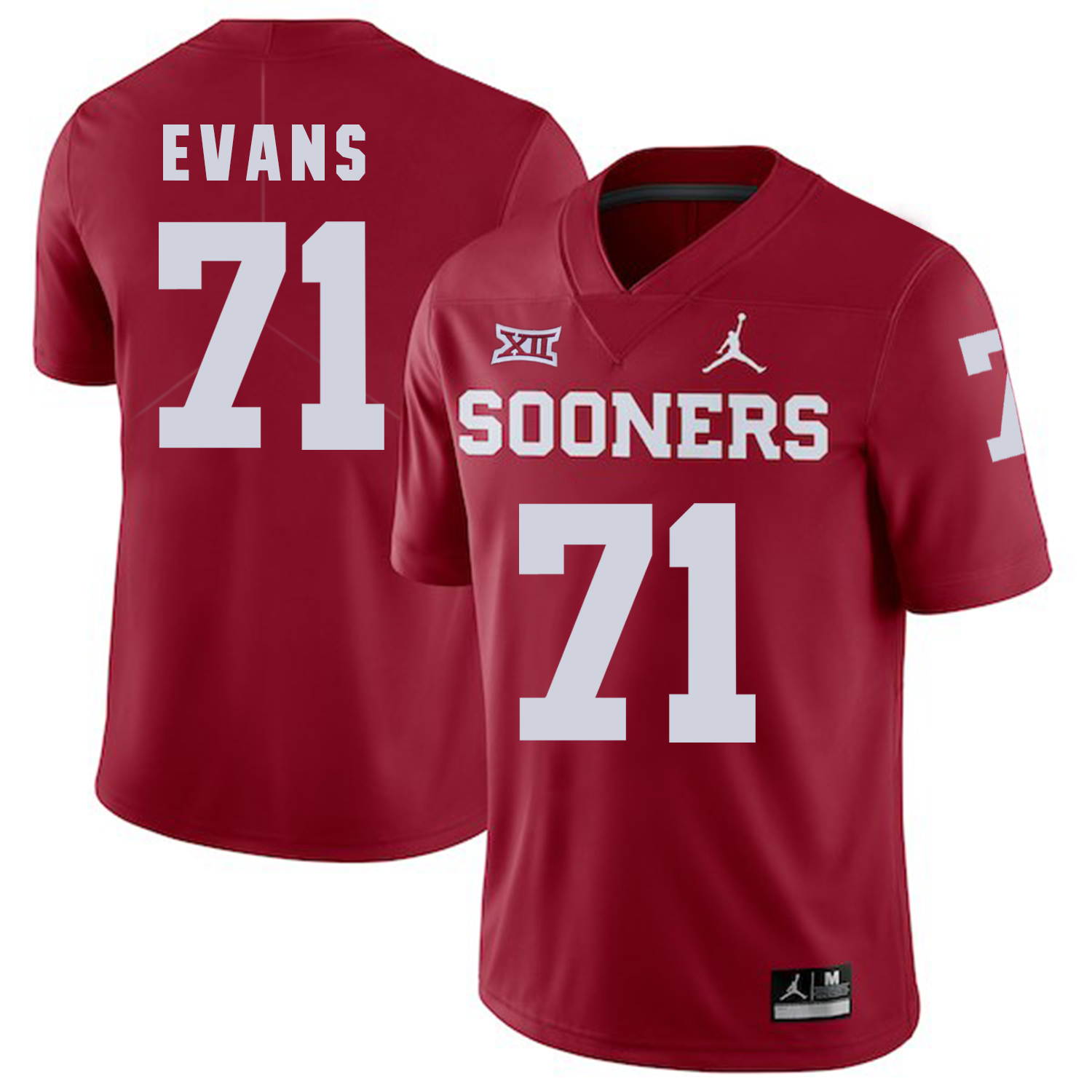 Oklahoma Sooners 71 Bobby Evans Red College Football Jersey