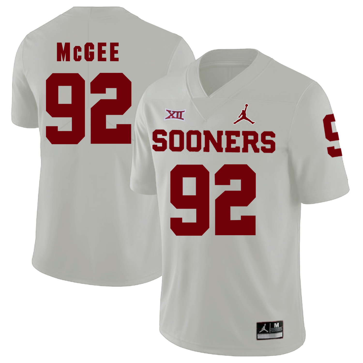 Oklahoma Sooners 92 Stacy McGee White College Football Jersey