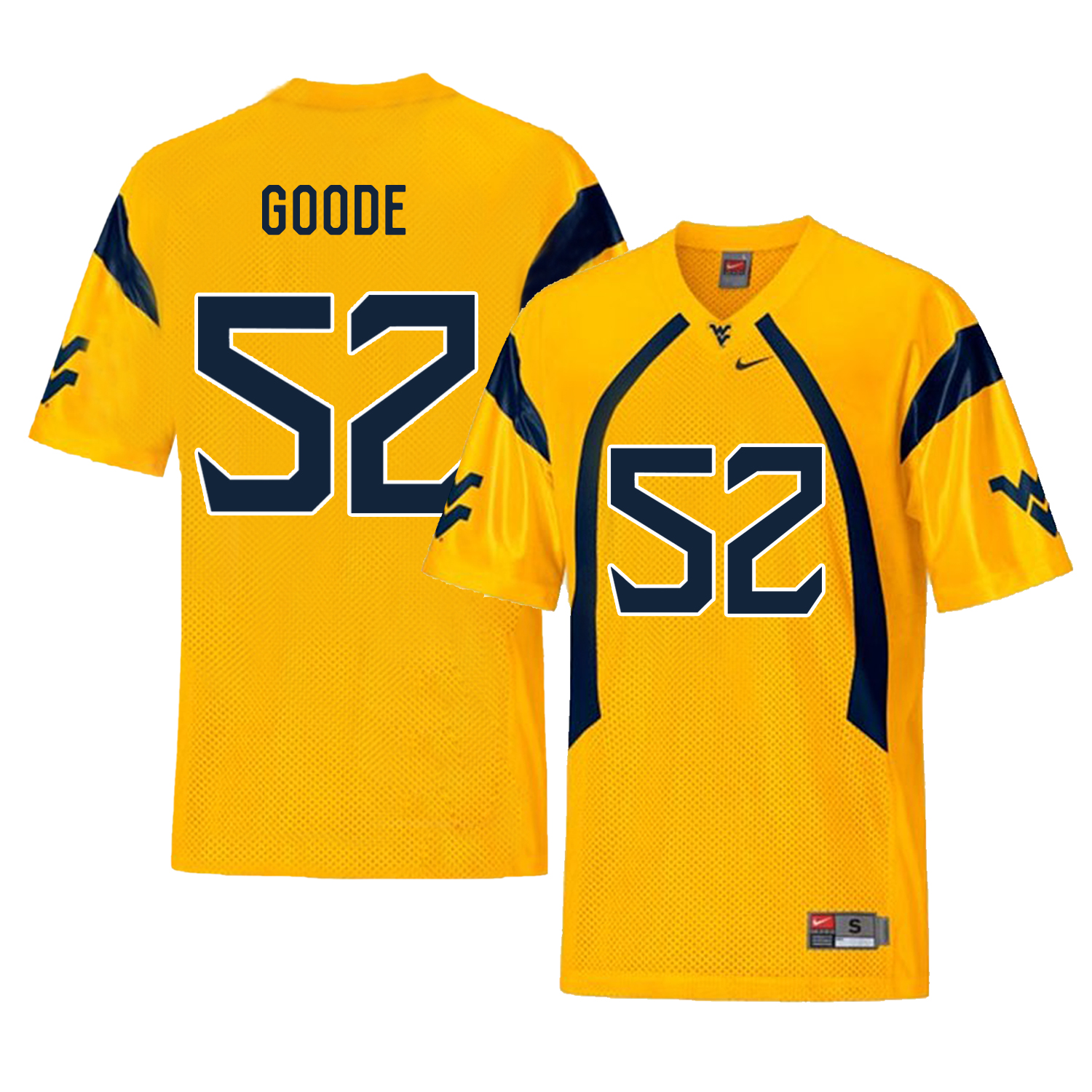 West Virginia Mountaineers 52 Najee Goode Gold College Football Jersey