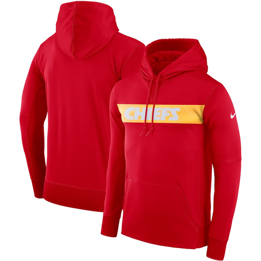 Kansas City Chiefs Nike Sideline Team Performance Pullover Hoodie Red