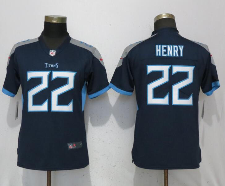 Nike Titans 22 Derrick Henry Navy 2018 Women Vapor Untouchable Limited Jersey