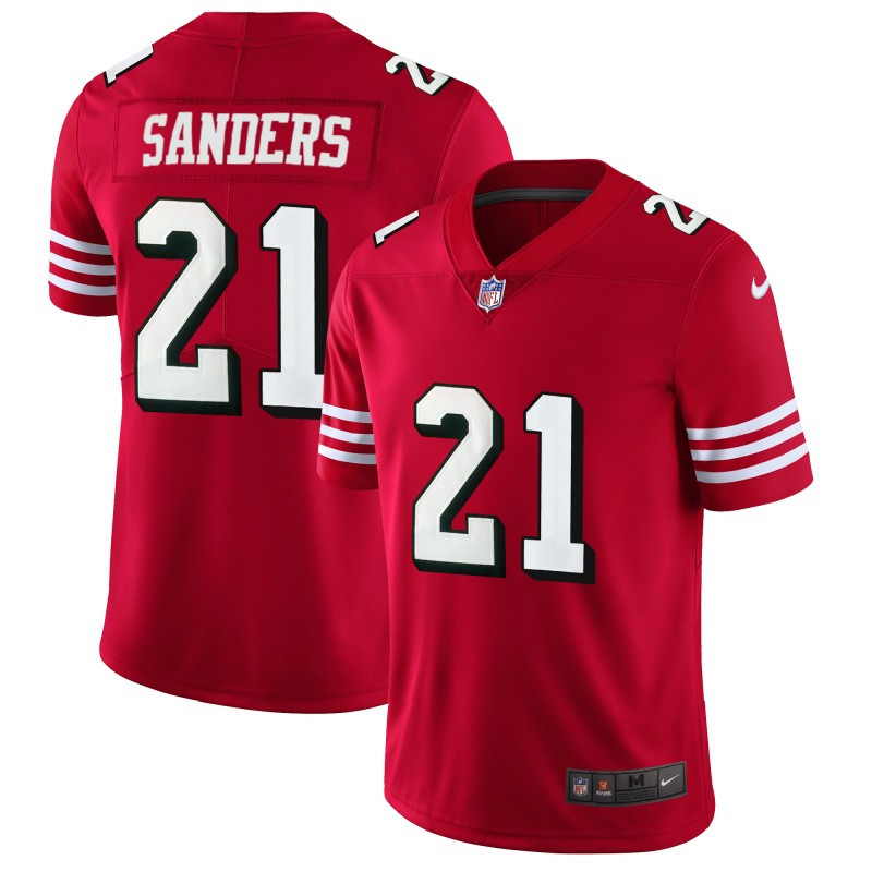 Nike 49ers 21 Deion Sanders Red 2018 Vapor Untouchable Limited Jersey