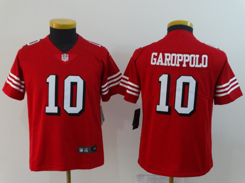 Nike 49ers 40 Jimmy Garoppolo Red Youth 2018 Vapor Untouchable Limited Jersey
