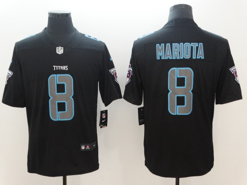 Nike Titans 8 Marcus Mariota Black Vapor Impact Limited Jersey