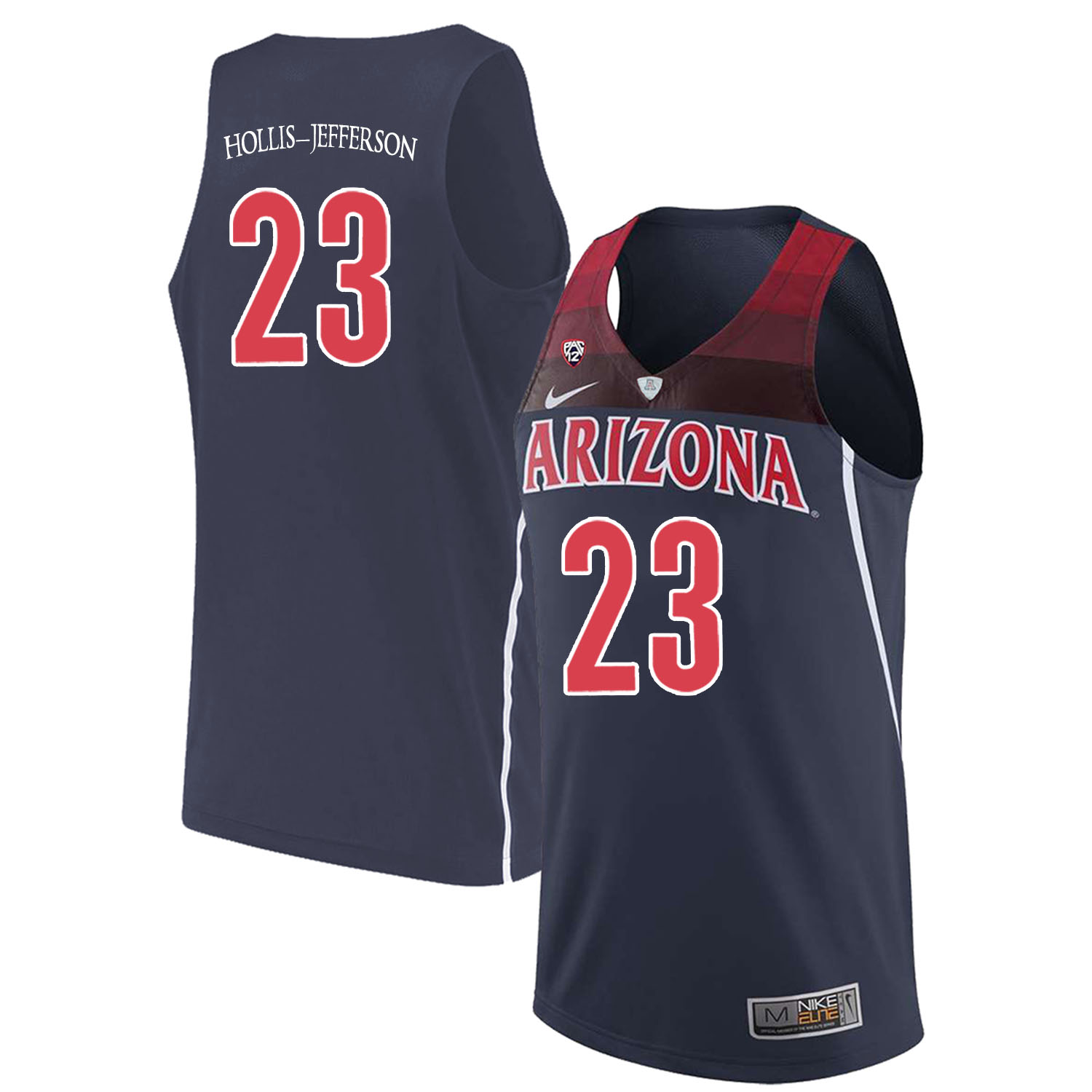 Arizona Wildcats 23 Rondae Hollis-Jefferson Navy College Basketball Jersey