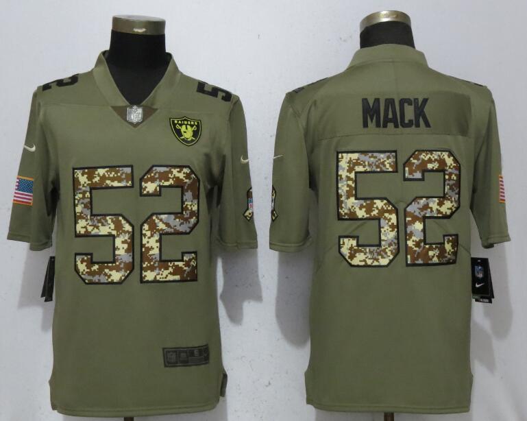 Nike Raiders 52 Khalil Mack Olive Camo Salute To Service Limited Jersey