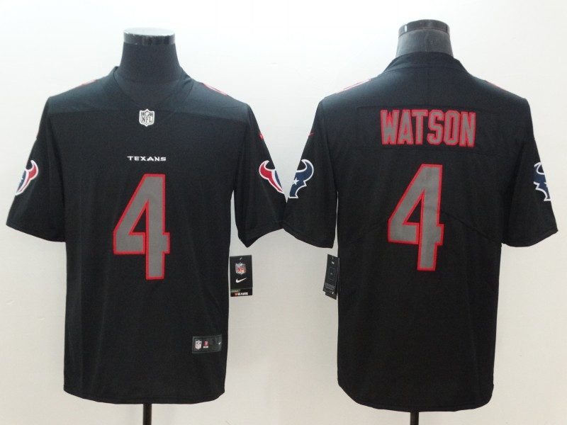 Nike Texans 4 Deshaun Watson Black Vapor Impact Limited Jersey