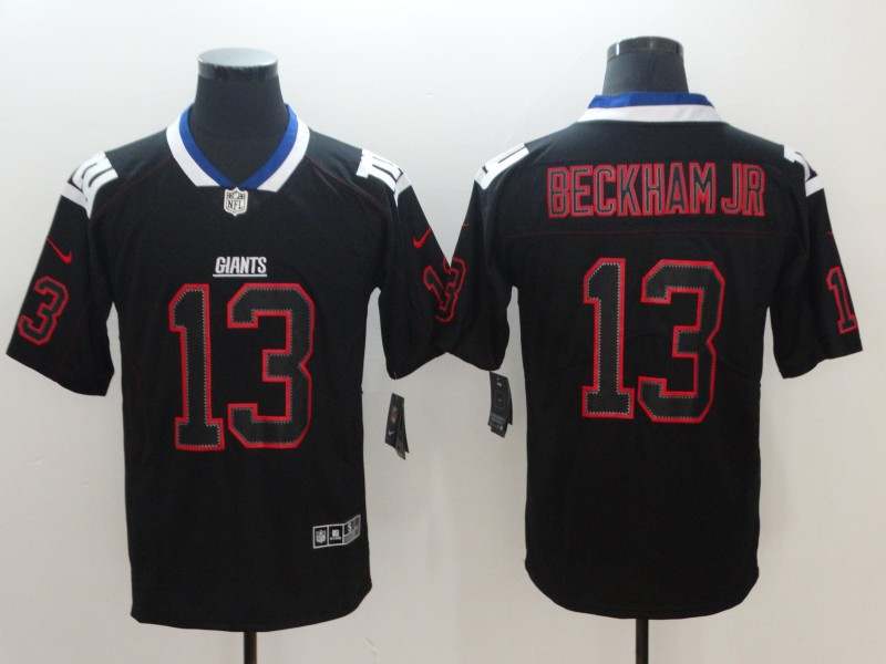 Nike Giants 13 Odell Beckham Jr Black Shadow Legend Limited Jersey