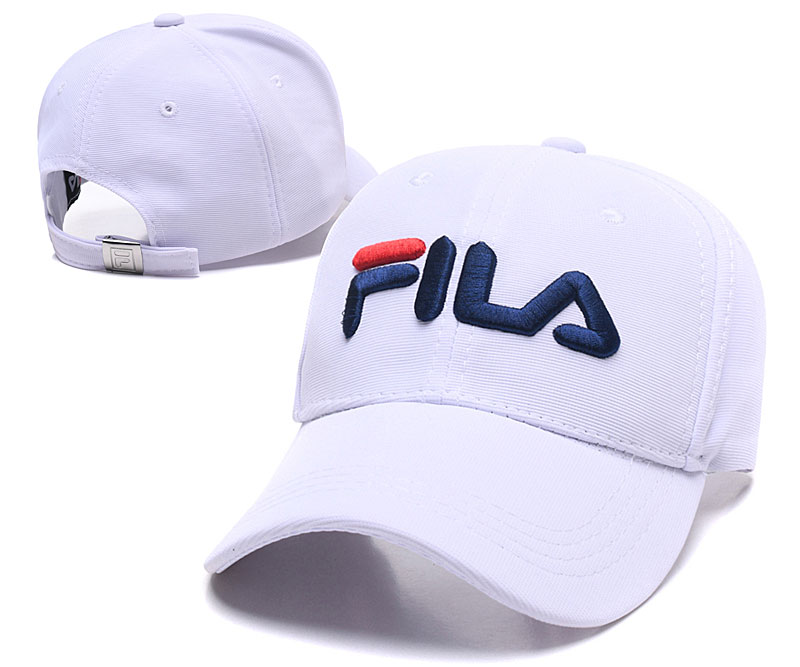 Fila Classic White Sports Peaked Adjustable Hat SG