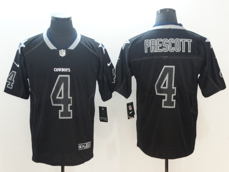 Nike Cowboys 4 Dak Prescott Black Shadow Legend Limited Jersey