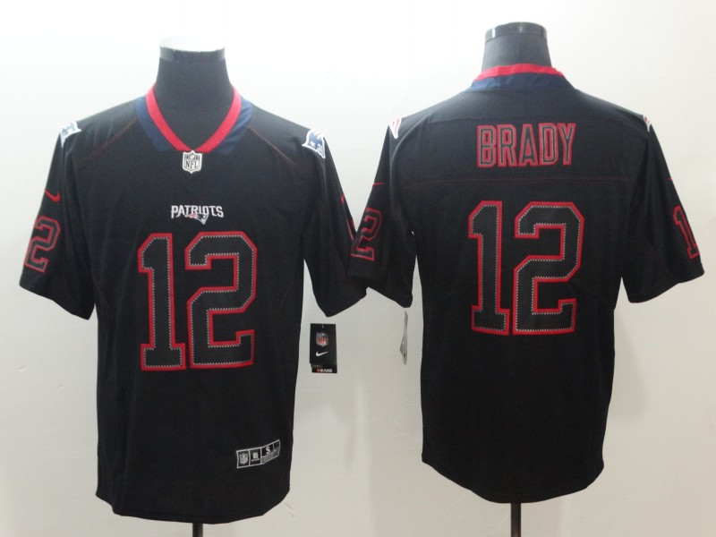 Nike Patriots 12 Tom Brady Black Shadow Legend Limited Jersey