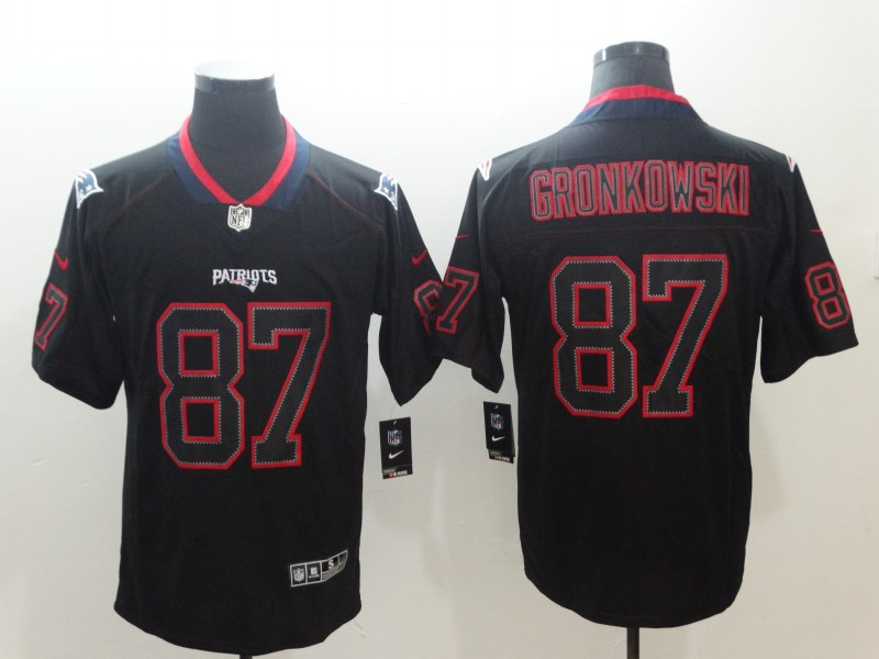 Nike Patriots 87 Rob Gronkowski Black Shadow Legend Limited Jersey