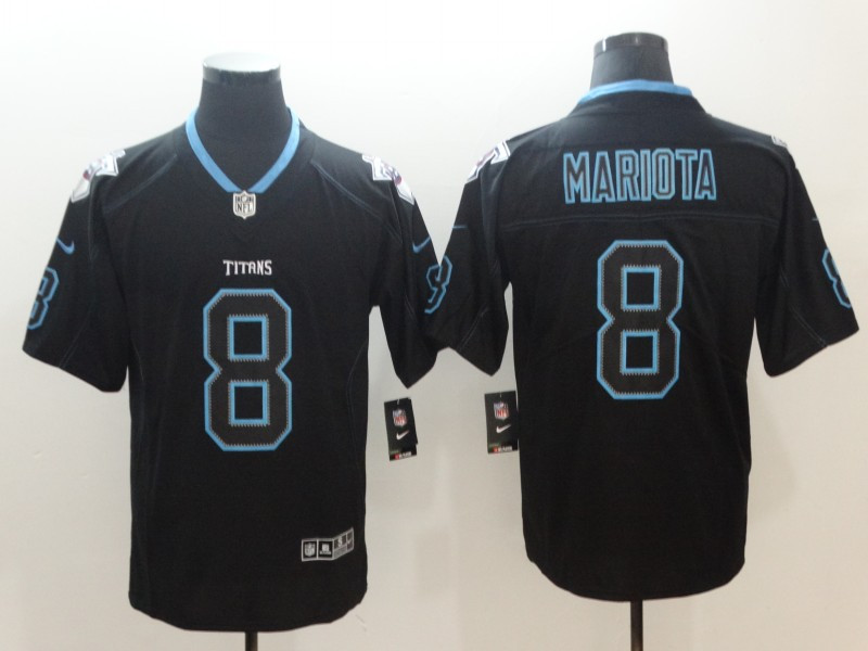 Nike Titans 8 Marcus Mariota Black Shadow Legend Limited Jersey