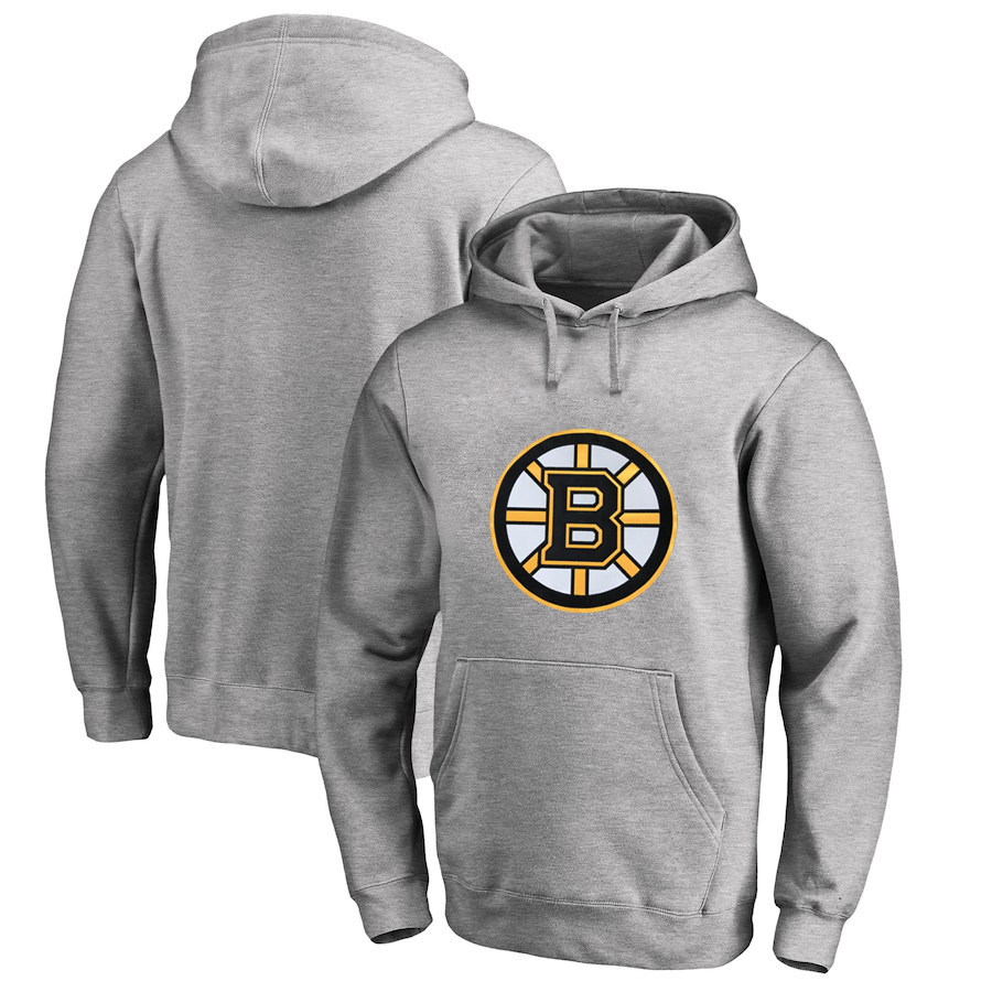 Boston Bruins Gray All Stitched Pullover Hoodie