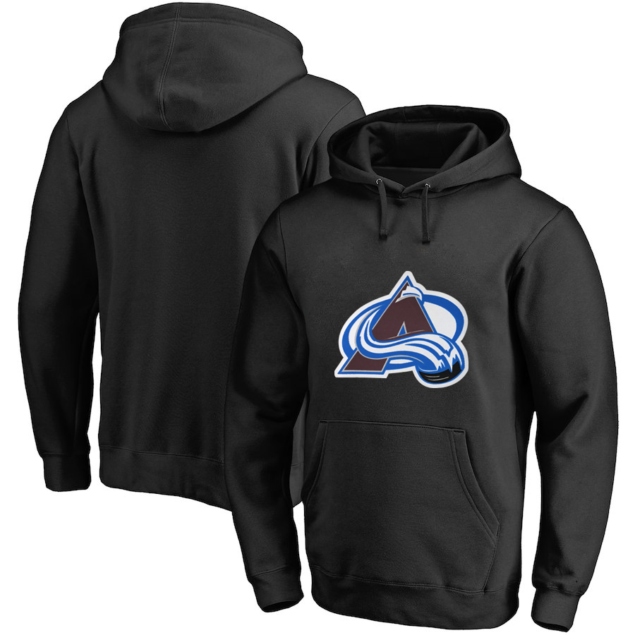 Colorado Avalanche Black All Stitched Pullover Hoodie