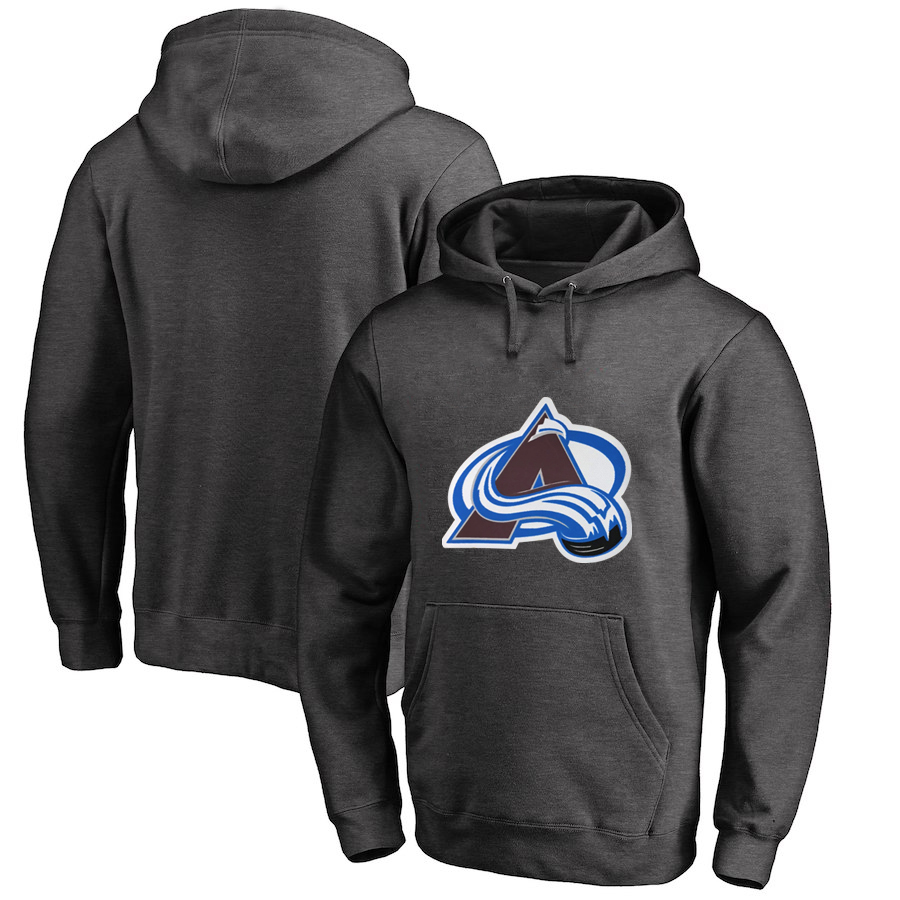 Colorado Avalanche Dark Gray All Stitched Pullover Hoodie