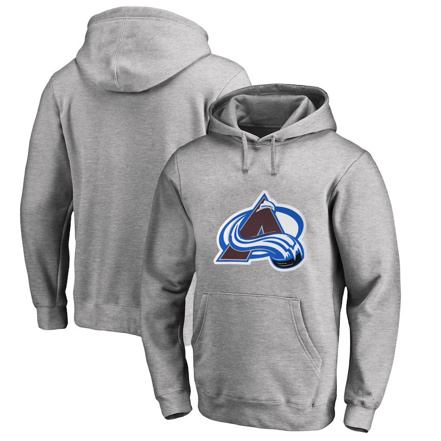 Colorado Avalanche Gray All Stitched Pullover Hoodie