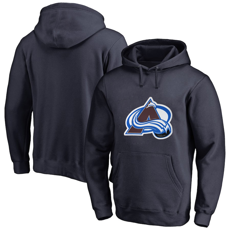 Colorado Avalanche Navy All Stitched Pullover Hoodie