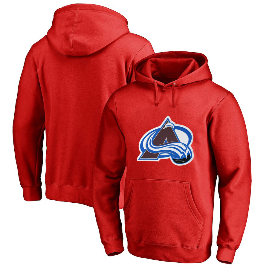 Colorado Avalanche Red All Stitched Pullover Hoodie