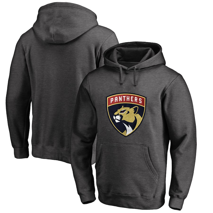 Florida Panthers Dark Gray All Stitched Pullover Hoodie